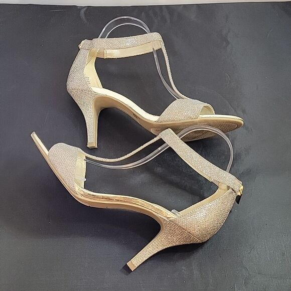 BANDOLINO GLITTER-MESH &RHINESTONES ZIPPER CLOSURE SANDAL - Picture 9 of 11